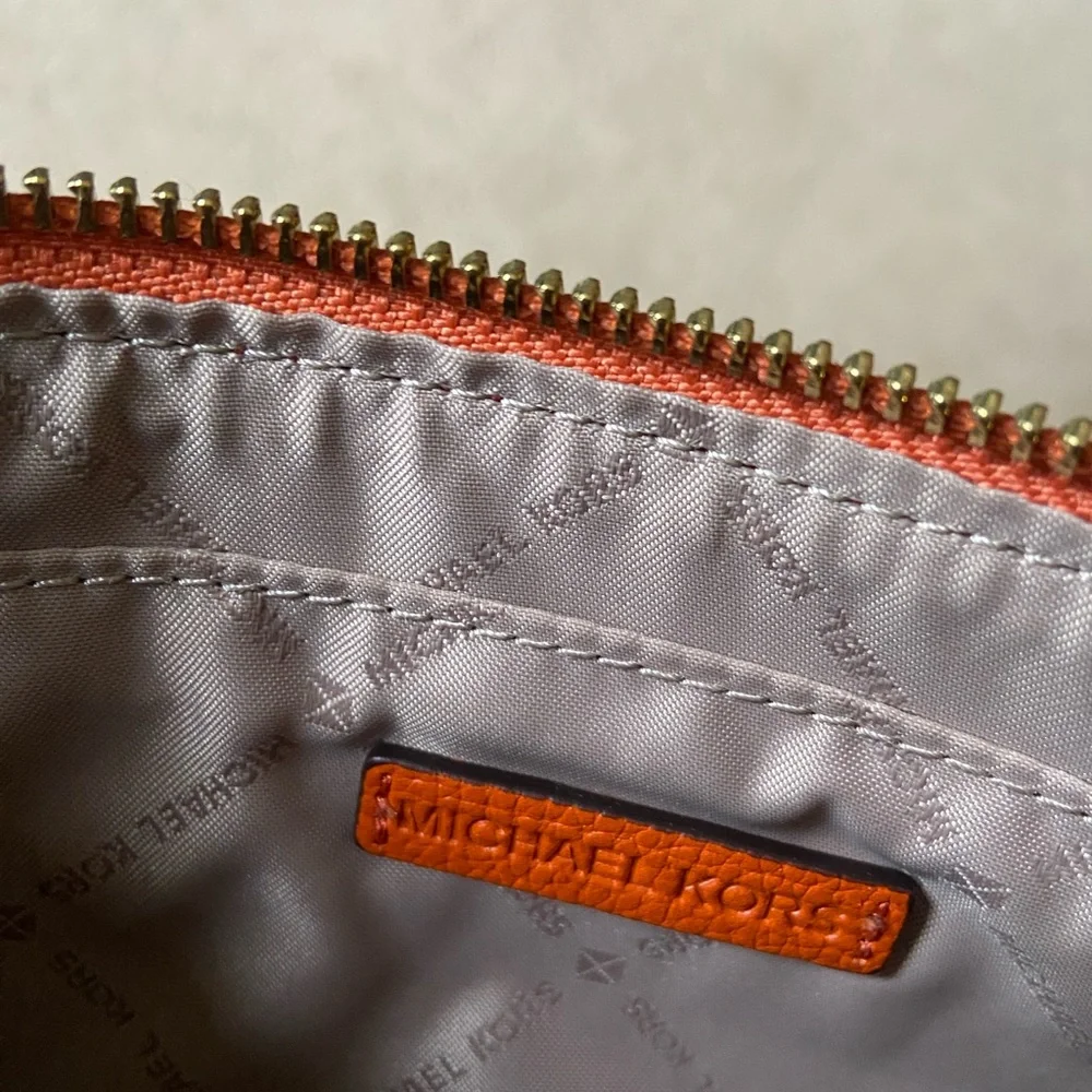 Michael Kors orange zip clutch - Picture 5 of 8